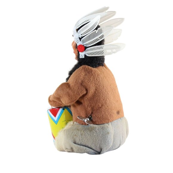 Tin Drumming Indian Chief Wind Up Toy Made In Japan Approx 7.5" Non Working Rare - Picture 4 of 8